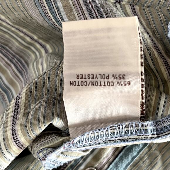 Tsunami Western Pearl Button Snap Close Blouse Shirt Striped Womens XL Rodeo - Picture 10 of 11